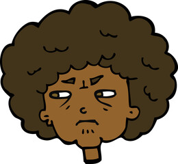 cartoon bitter old woman