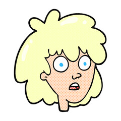 Fototapeta premium cartoon female face