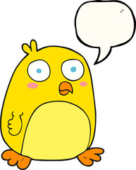 speech bubble cartoon bird