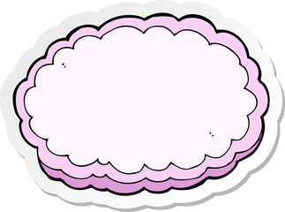 sticker of a cartoon decorative cloud