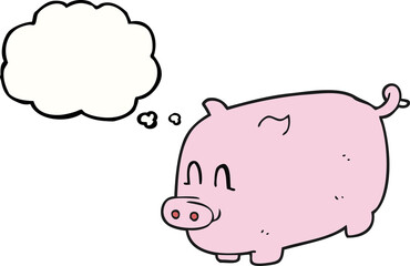 thought bubble cartoon pig
