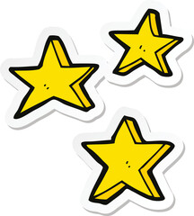 sticker of a cartoon stars