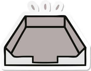 sticker of a cute cartoon in box