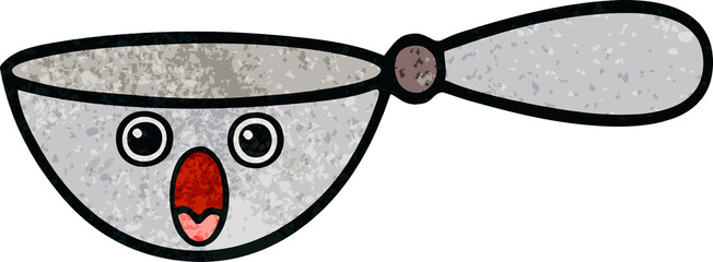 retro grunge texture cartoon measuring spoon