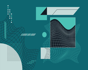 Abstract geometric shape composition background templates