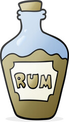 cartoon rum bottle
