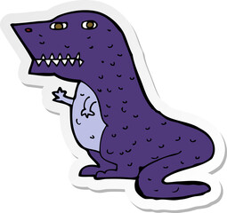 sticker of a cartoon dinosaur