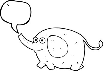 speech bubble cartoon elephant