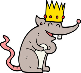 cartoon rat king laughing