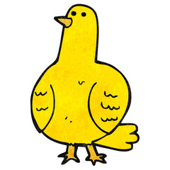 textured cartoon bird