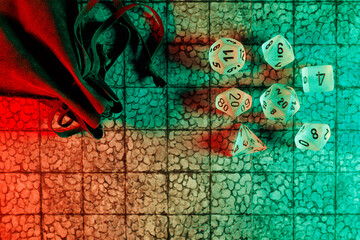 Obraz na płótnie Canvas Dice for board game and role-playing game