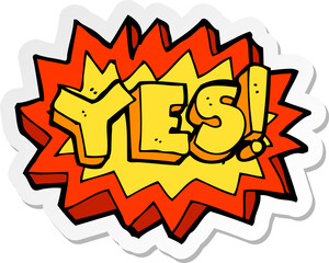 sticker of a yes symbol
