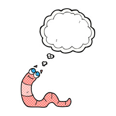 thought bubble cartoon worm