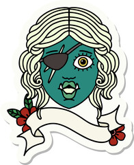 orc rogue character face sticker
