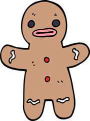 cartoon doodle gingerbread man