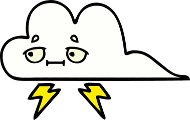 comic book style cartoon thunder cloud