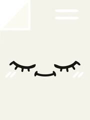 flat color retro cartoon sheet of paper