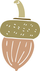 cartoon doodle acorn