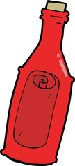 cartoon message in bottle