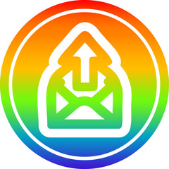 send email circular in rainbow spectrum