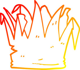 warm gradient line drawing cartoon xmas party hat