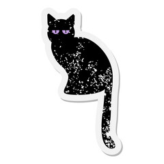Black Cat grunge sticker