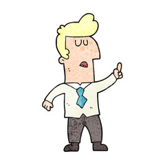 textured cartoon businessman