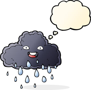recommend clip art: cartoon raincloud with thought bubble