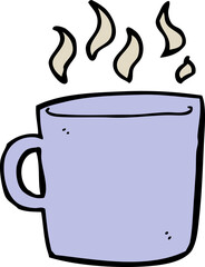 cartoon hot cup of coffee