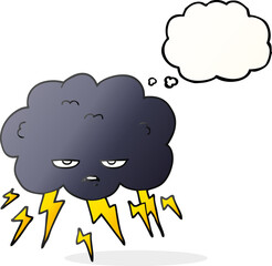 thought bubble cartoon thundercloud