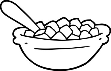 cartoon cereal bowl