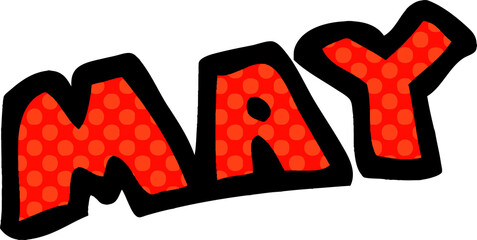 cartoon doodle month of may