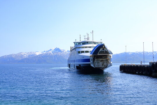 Norway sea ferry near Lodingen, Nordland, Passenger ship