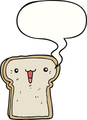 cute cartoon drawing and speech bubble