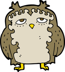 cartoon wise old owl