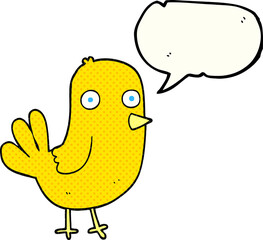 comic book speech bubble cartoon bird