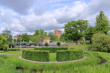 River Svartan downtown Orebro in Sweden