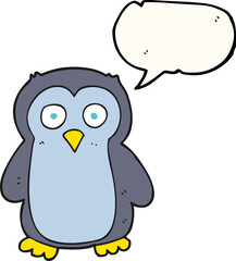 speech bubble cartoon penguin