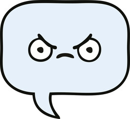 cute cartoon speech bubble