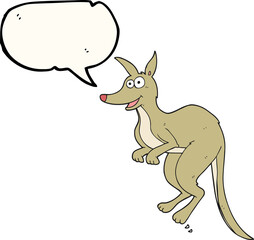 speech bubble cartoon kangaroo