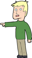 cartoon pointing man