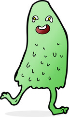 cartoon funny slime monster