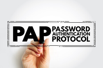 PAP Password Authentication Protocol - password-based authentication protocol used by Point to...