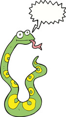 cartoon snake with speech bubble