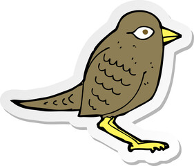 sticker of a cartoon garden bird