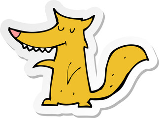 sticker of a cartoon fox