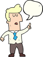 comic book speech bubble cartoon businessman