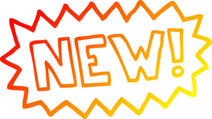 warm gradient line drawing cartoon new symbol