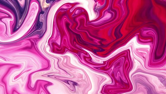 3840x2160 25 Fps. Swirls of marble. Liquid marble texture. Marble ink Pink Color. Fluid art. Very Nice Abstract Design Pink Swirl Texture Mix Background Marbling Video. 3D Abstract, 4K.
