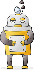 cartoon broken robot